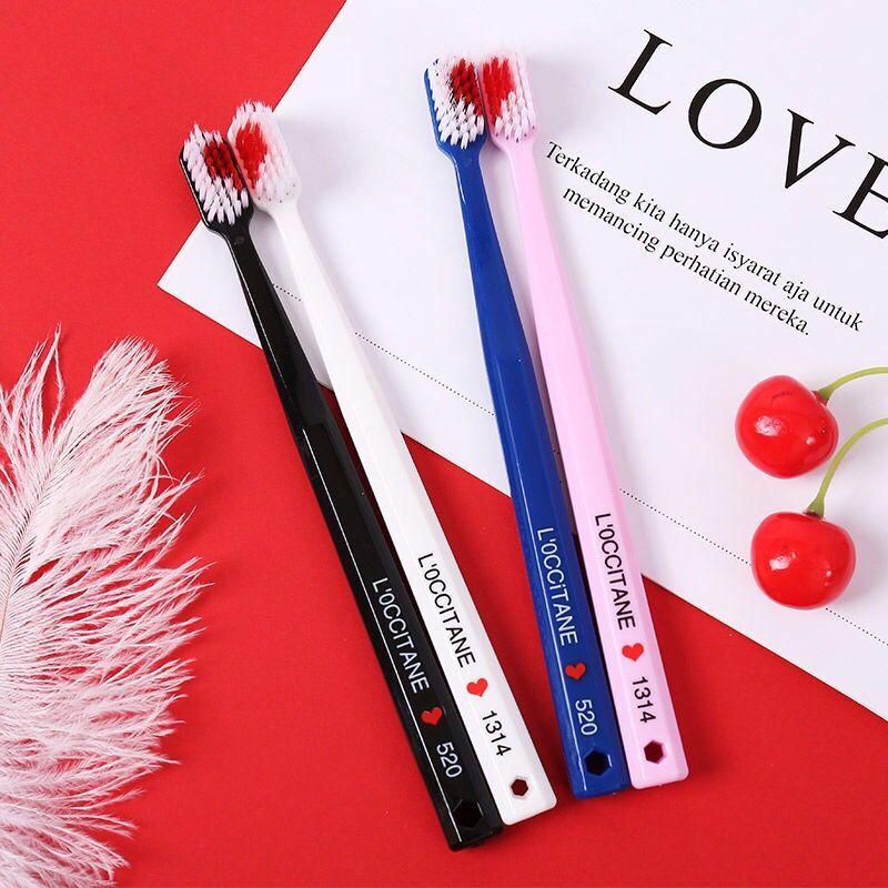 2Pcs Couple Heart Toothbrush - Heartzcore Heartzcore