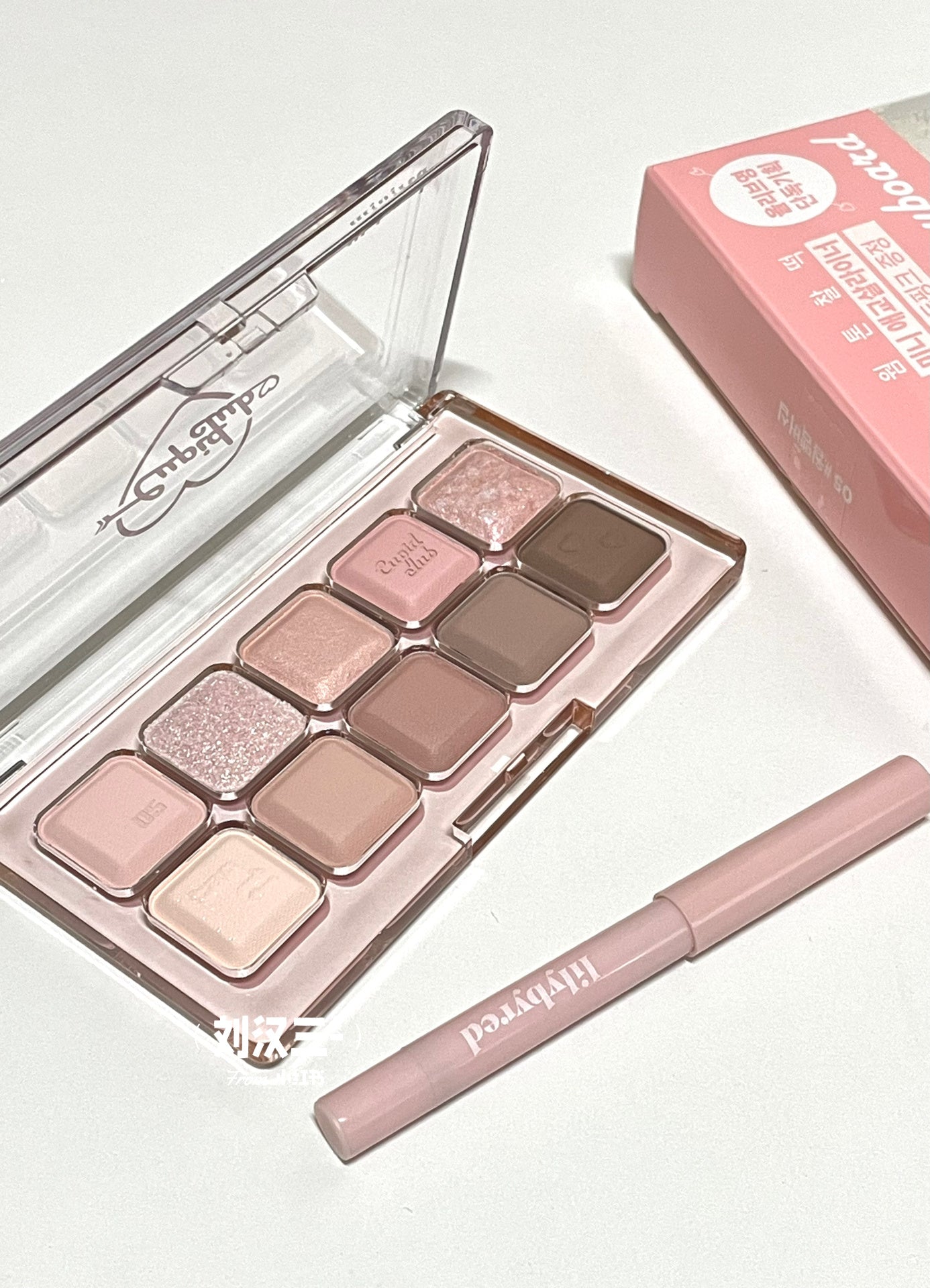 Heart Blush Pink Eyeshadow Glitter Palette 10-color - Heartzcore Heartzcore