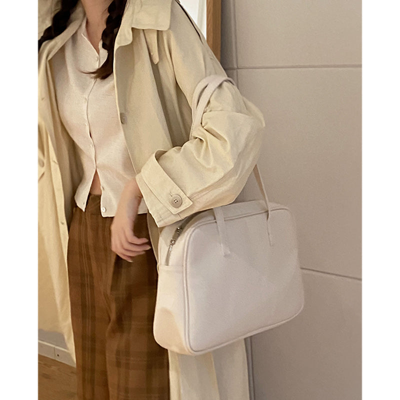 Leather Bag Color Tote Shoulder Bag - Heartzcore Heartzcore