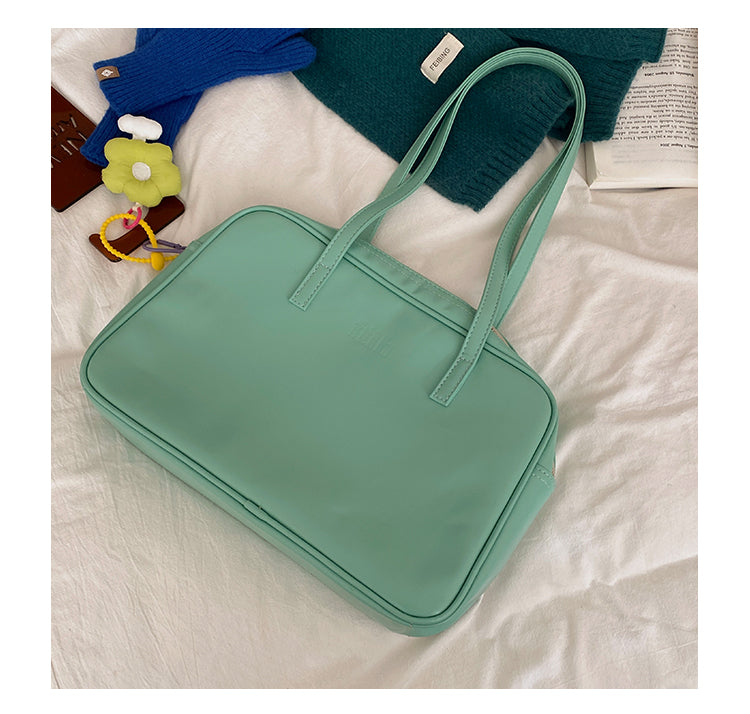 Leather Bag Color Tote Shoulder Bag - Heartzcore Heartzcore