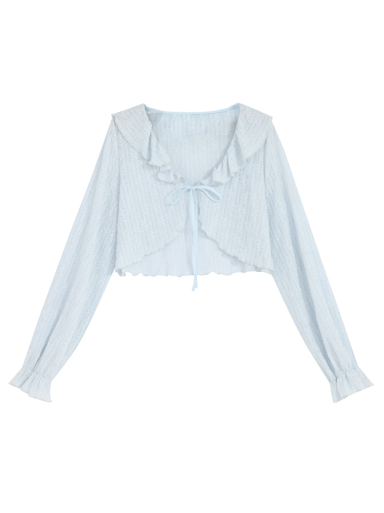 Cute Soft Girl Sky Blue Spring Cardigan ON626 MK Kawaii Store