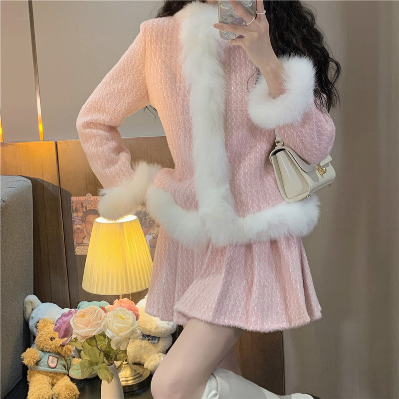 Pink Classic Winter Suit MK Kawaii Store
