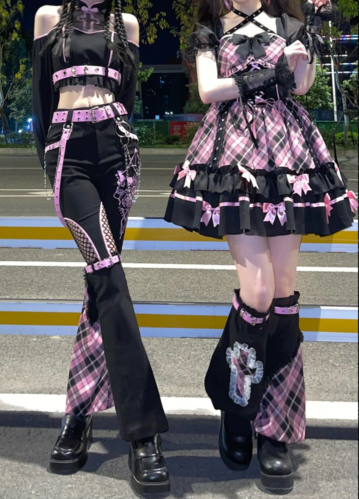 Kawaii Harajuku Black Pink Outfits ON812 ONI