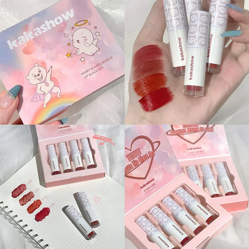 Cute Bear Mini Lip Gloss Set MK Kawaii Store