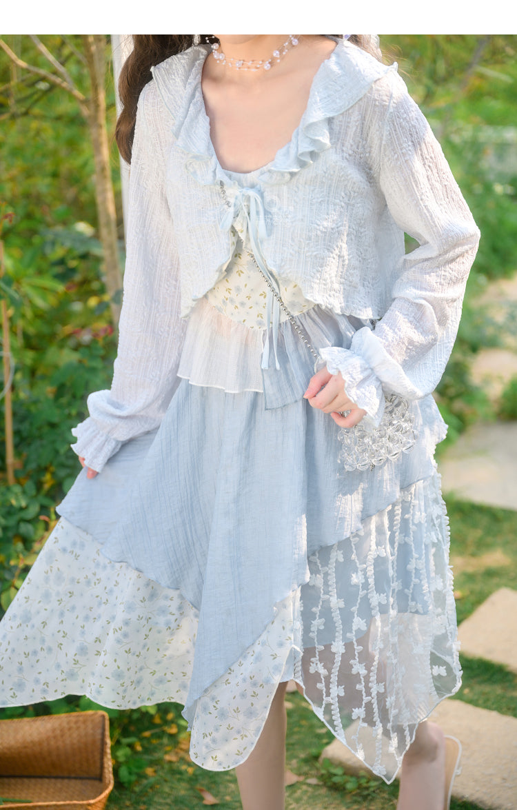Cute Soft Girl Sky Blue Spring Cardigan ON626 MK Kawaii Store