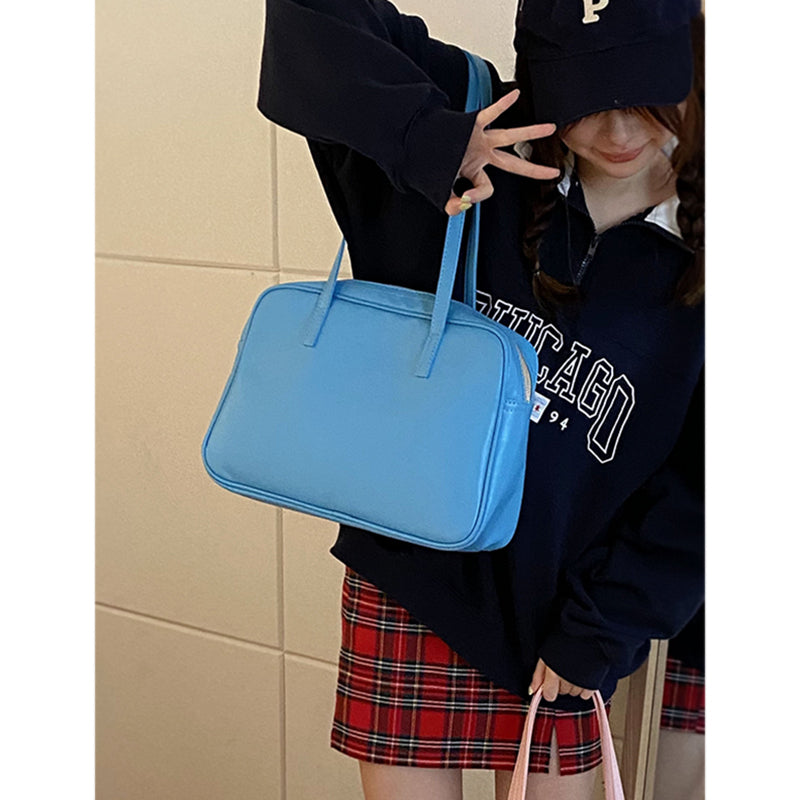 Leather Bag Color Tote Shoulder Bag - Heartzcore Heartzcore