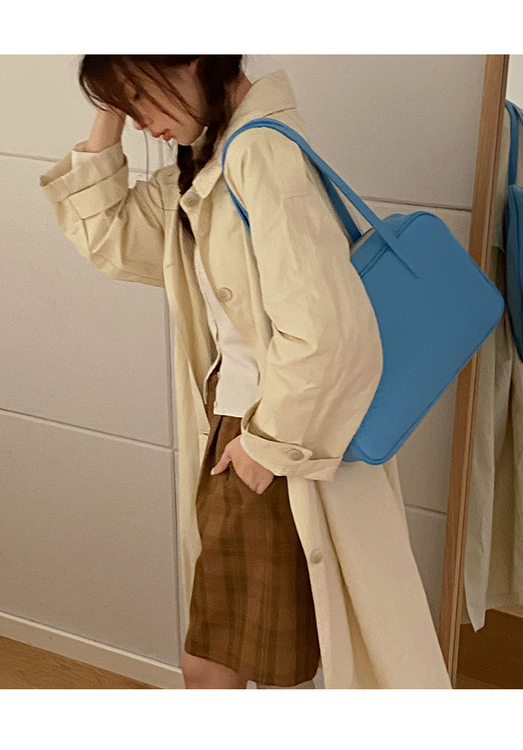 Leather Bag Color Tote Shoulder Bag - Heartzcore Heartzcore