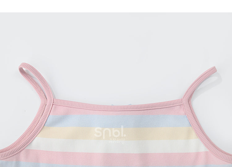 Pastel Rainbow Spaguetty Straps Bears Top ON630 ONI