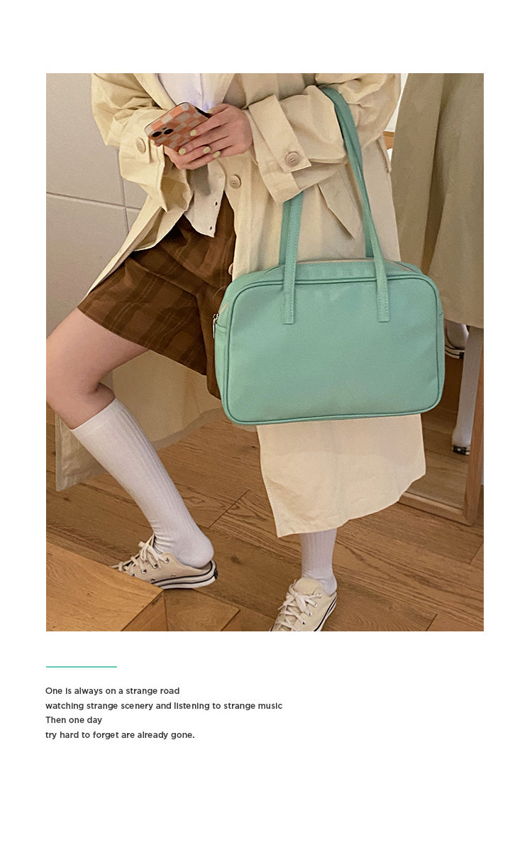 Leather Bag Color Tote Shoulder Bag - Heartzcore Heartzcore