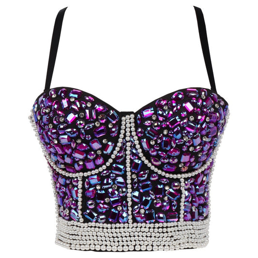 Y2K Rhinestone Diamond Sequin Tank Top MK Kawaii Store