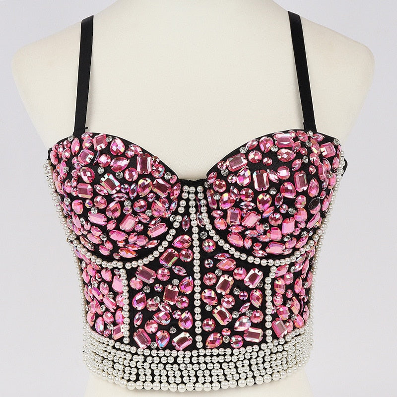 Y2K Rhinestone Diamond Sequin Tank Top MK Kawaii Store