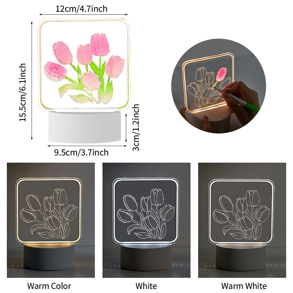 DIY Hand-made Painting Tulip Night Light MK Kawaii Store