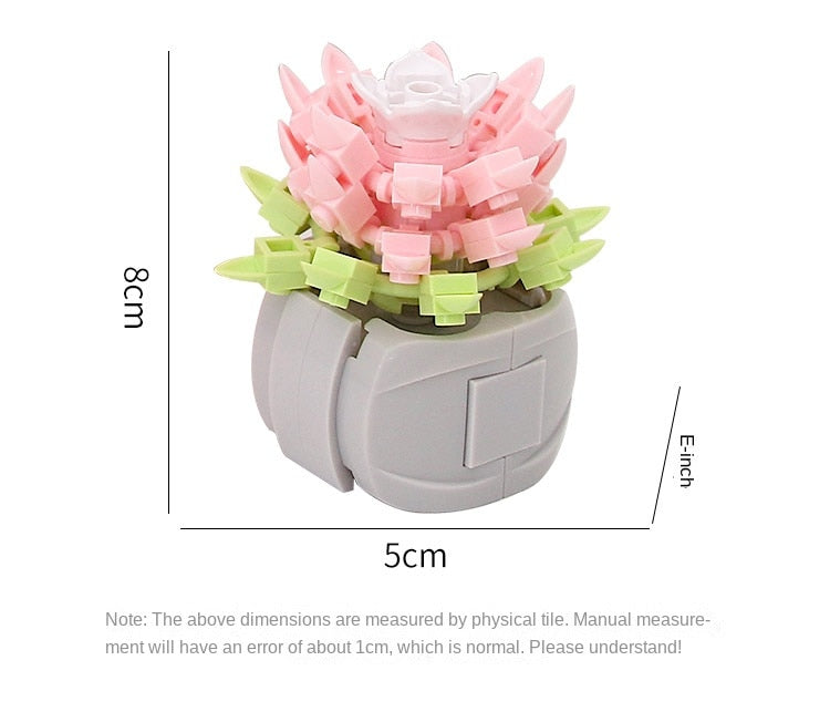 DIY Potted Plants Flowers Blocks Susan