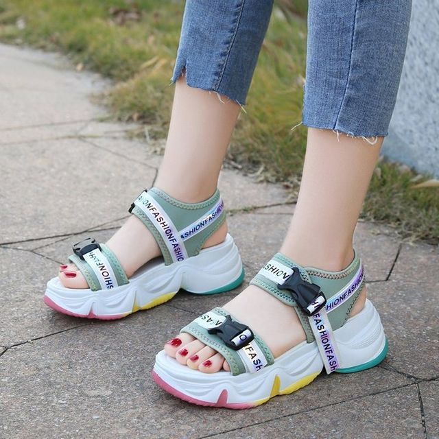 Platform Buckled Ankle Strap Sandals BL35 MK Kawaii Store