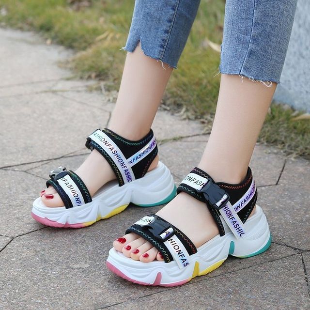 Platform Buckled Ankle Strap Sandals BL35 MK Kawaii Store