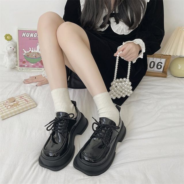 Platform Lace-Up Shoes BL26 MK Kawaii Store