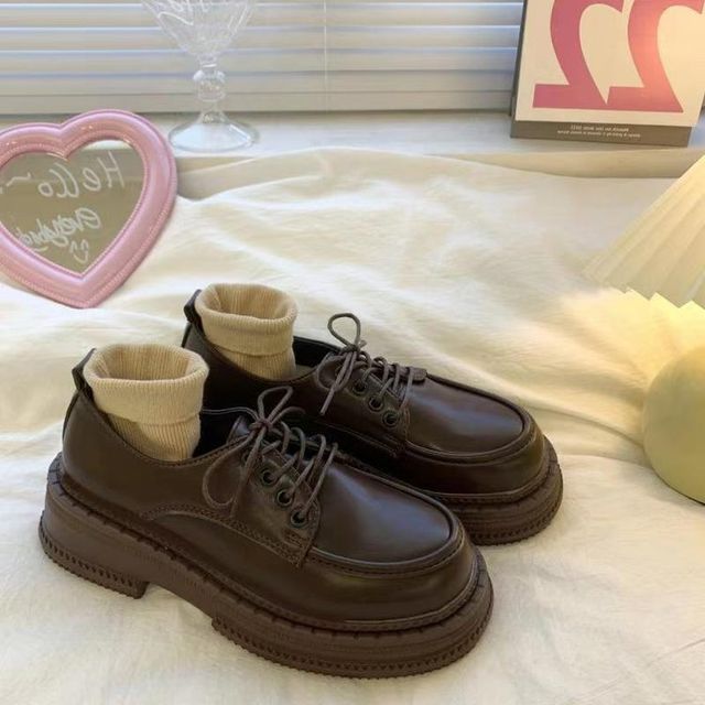 Platform Lace-Up Shoes BH18 MK Kawaii Store