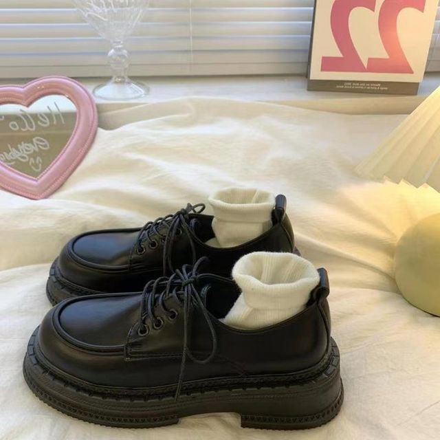 Platform Lace-Up Shoes BH18 MK Kawaii Store