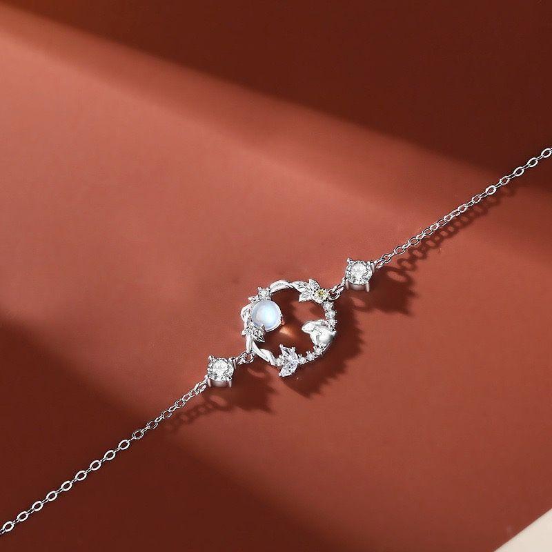 Fairy Rabbit Bunny Moonstone Necklace Susan