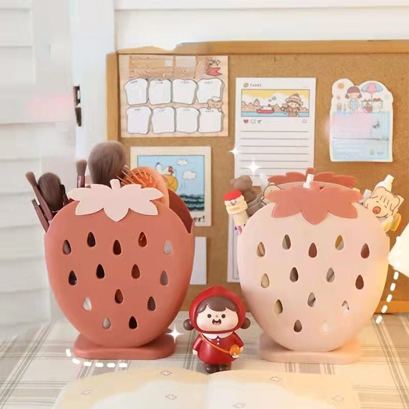 Strawberry Desktop Organizer Storage Bucket MK18667 Susan