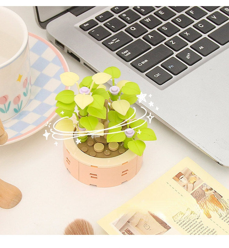 DIY Potted Plants Flowers Blocks Susan