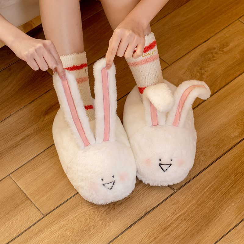 Long Ear Bunny Fluffy Slippers - Kimi MK Kawaii Store