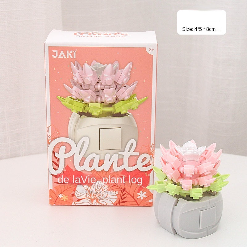 DIY Potted Plants Flowers Blocks Susan