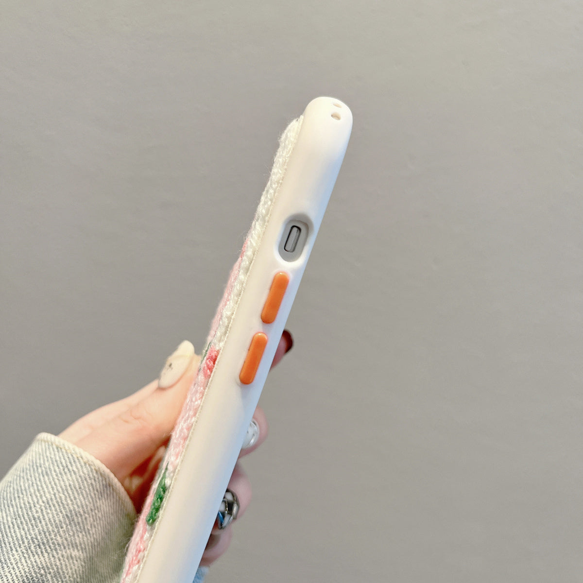 Plush embroidered tulip phone case MK Kawaii Store