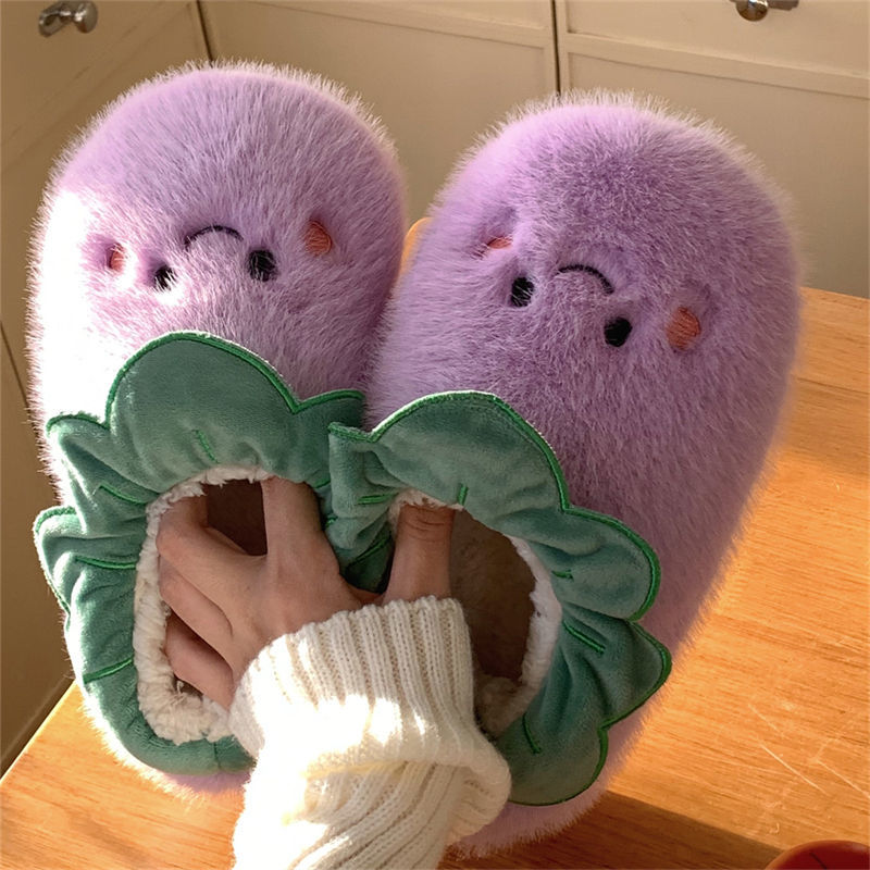 Warm Plush Vegetable Slippers Susan