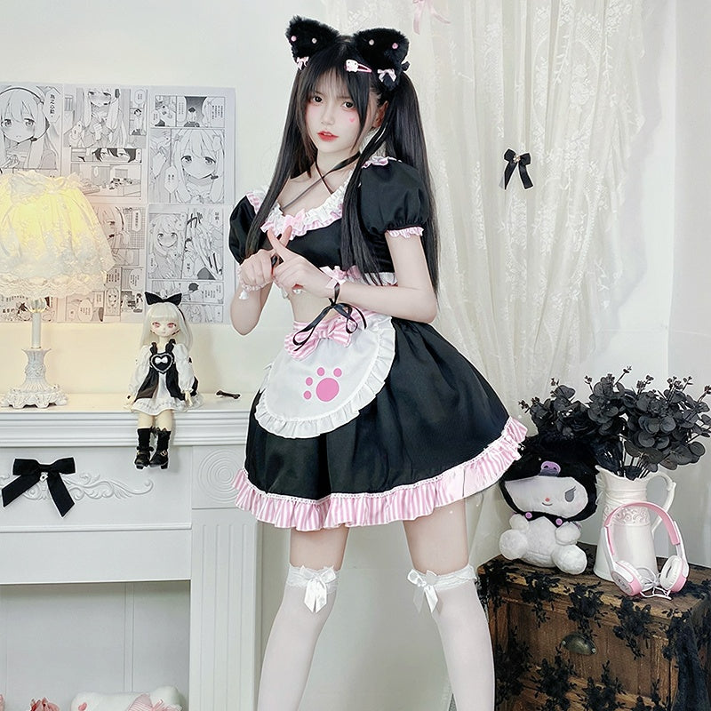 Lovely Sweet Girl Pink Cat Girl Maid Dress ON649 MK Kawaii Store