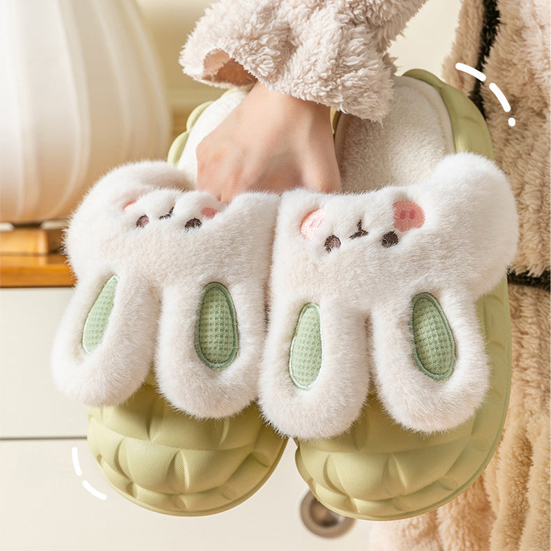 Bunny Waterproof Fluffy Winter Slippers MK18521 MK Kawaii Store