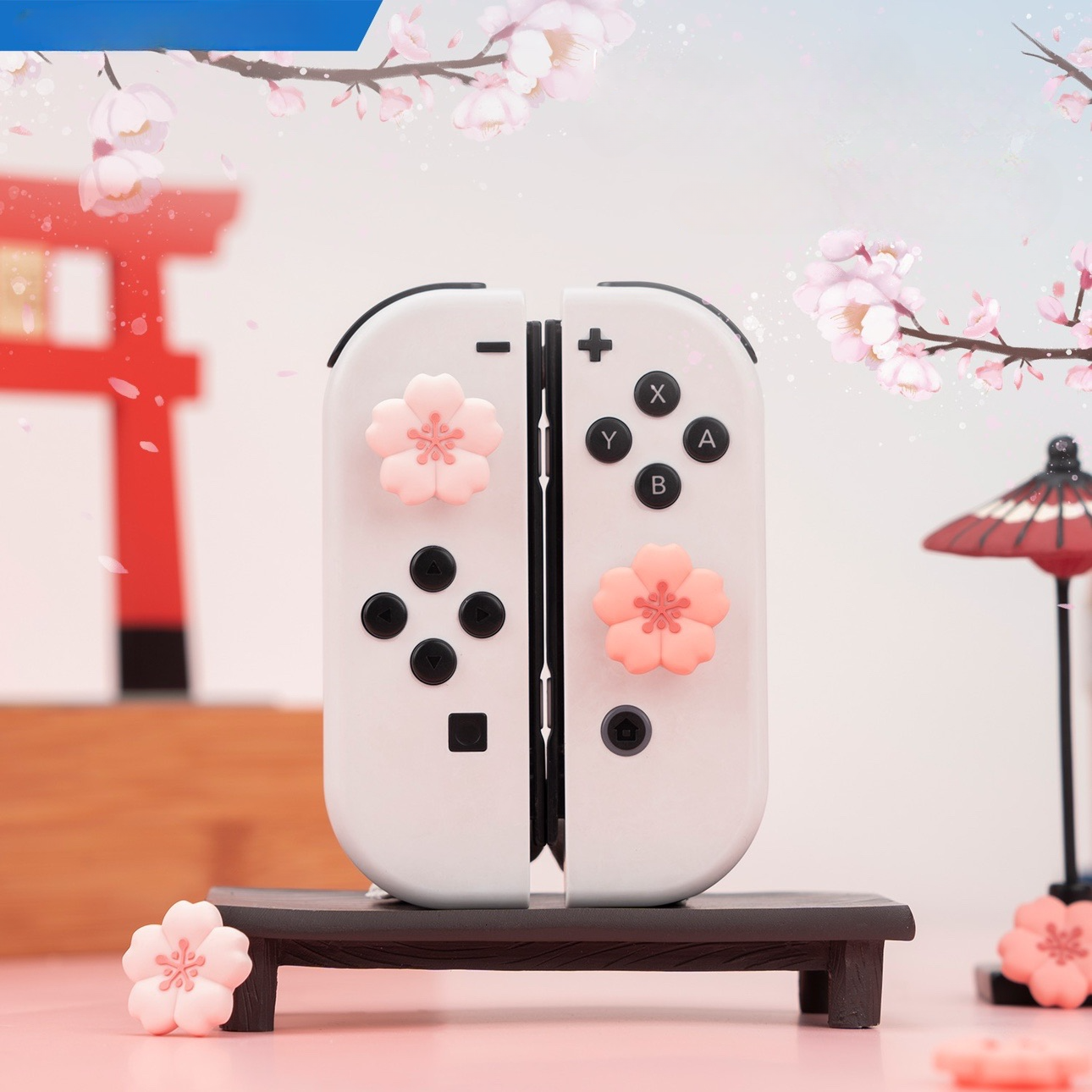Kawaii Nintendo Switch OLED Kawaii Pink Sakura Thumb Grips ON780 Cospicky