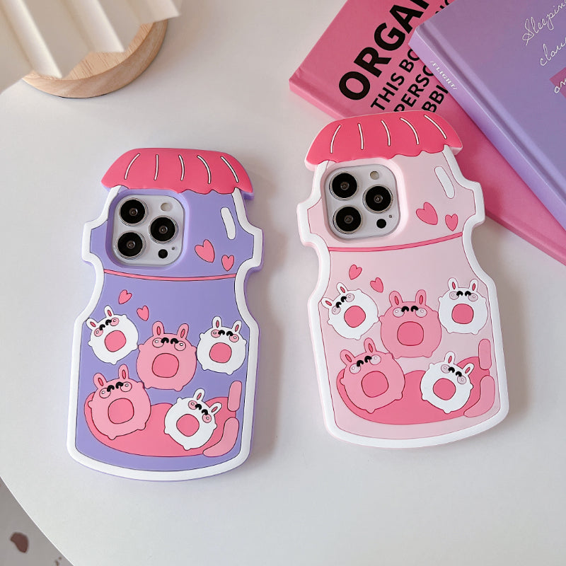 Cute Cartoon Drink Bottle Rabbit Phone Case MK Kawaii Store