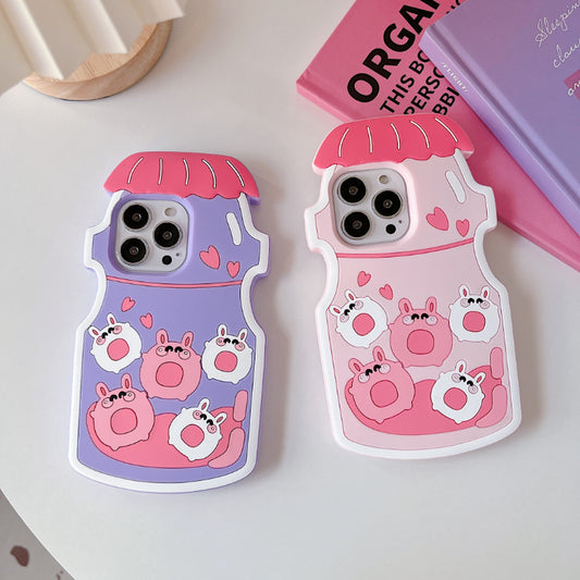 Cute Cartoon Drink Bottle Rabbit Phone Case MK Kawaii Store