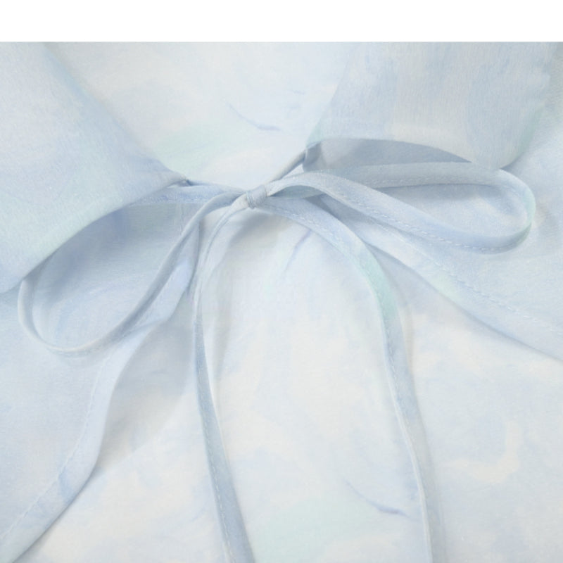 Alice Sweet Soft Green Summer Gradient Dress ON631 KawaiiMoriStore