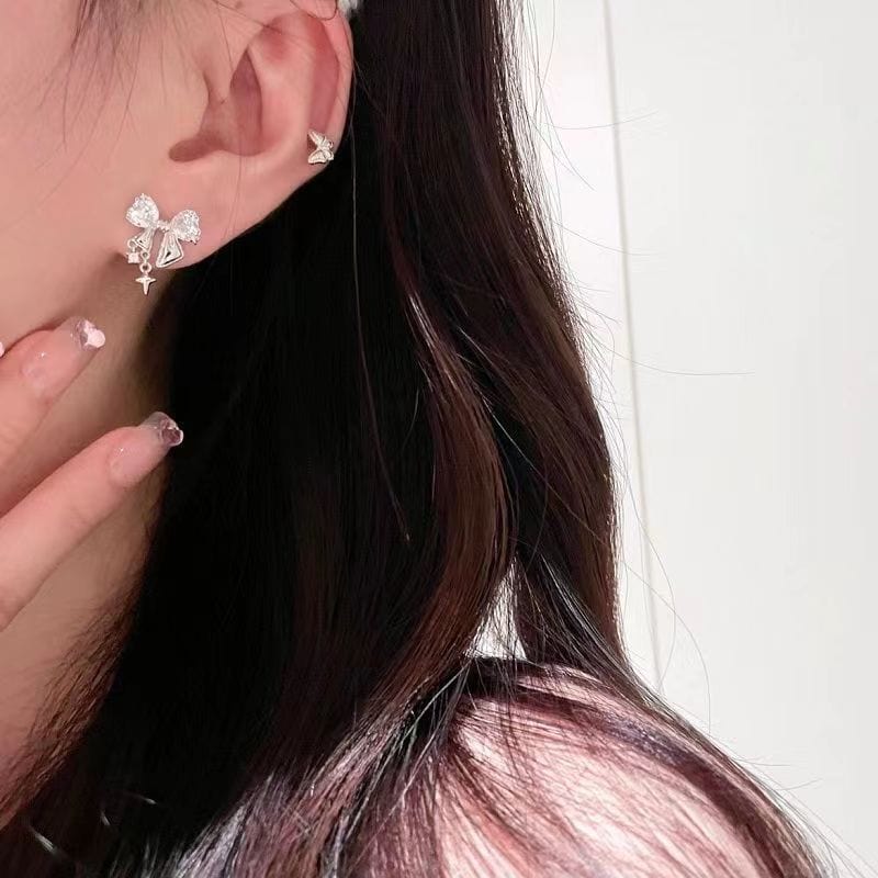Crystal Bow Earrings MK18551 MK Kawaii Store