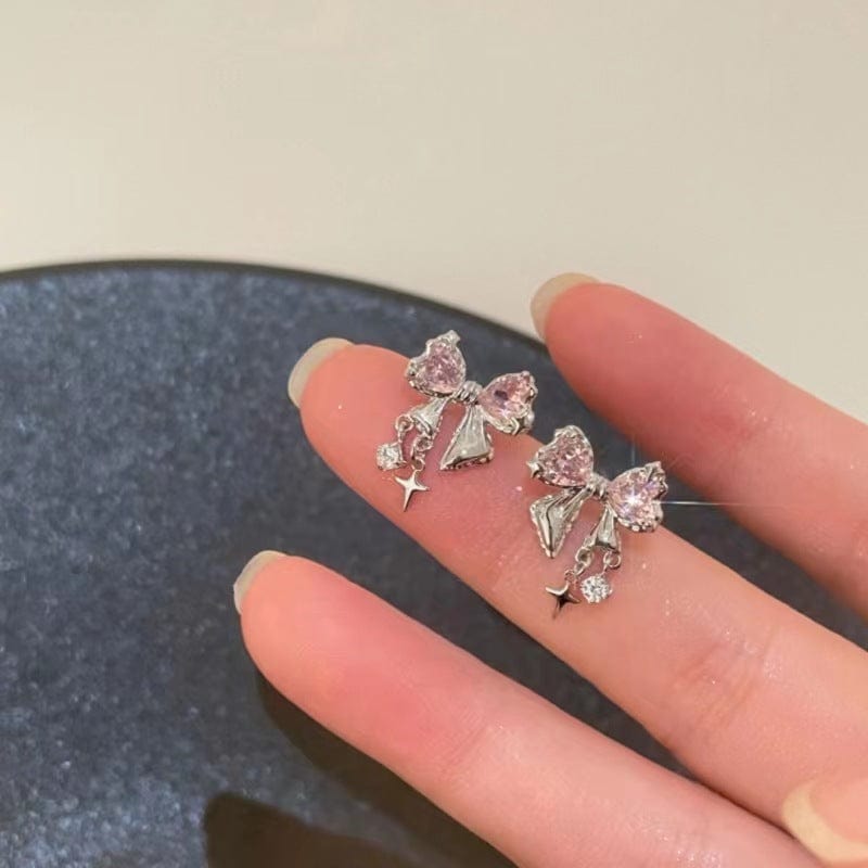 Crystal Bow Earrings MK18551 MK Kawaii Store