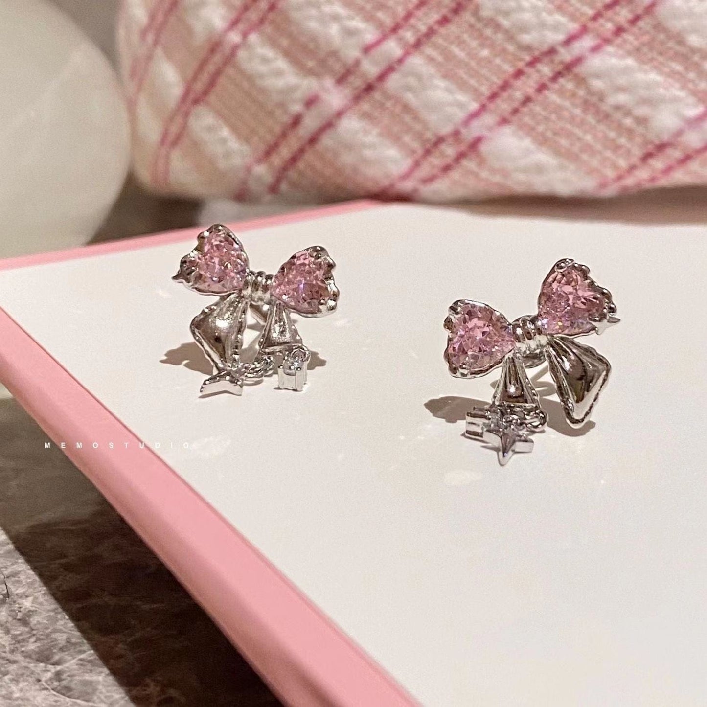 Crystal Bow Earrings MK18551 MK Kawaii Store