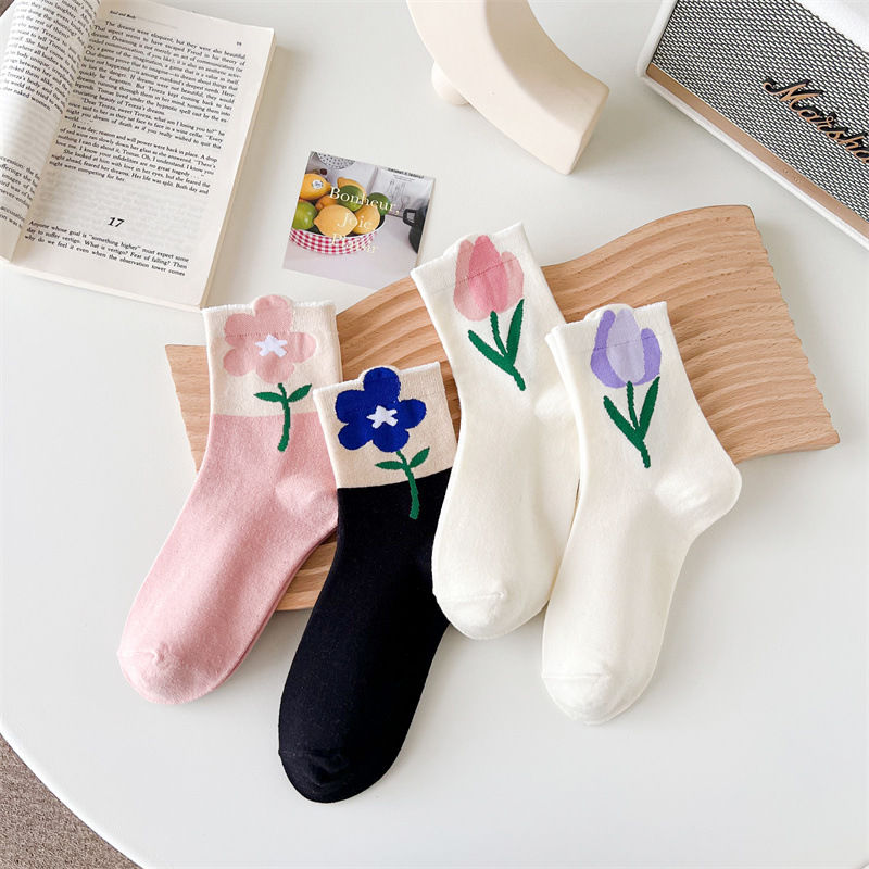 Flowers Candy Color Socks MK18879 Susan