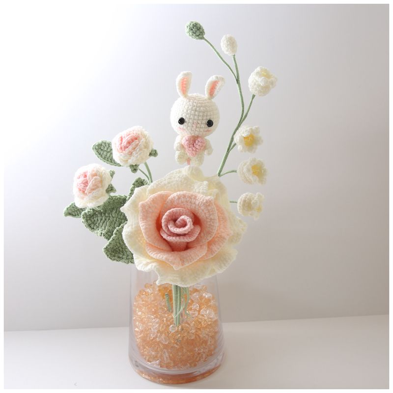 DIY Crochet Bunny Flowers Bouquet MK18960 Susan