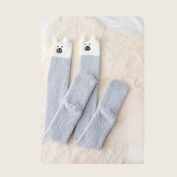 Fluffy Friends Animal Winter Long Socks MK18626 Susan