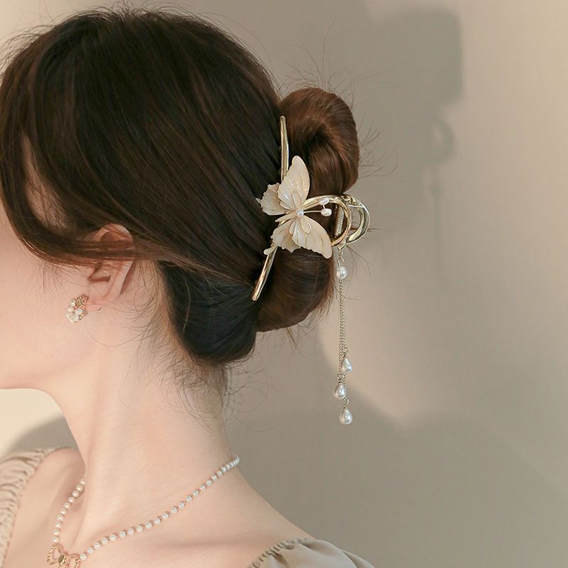 Butterfly Pearl Hair Cliphair Clip MK18669 susan