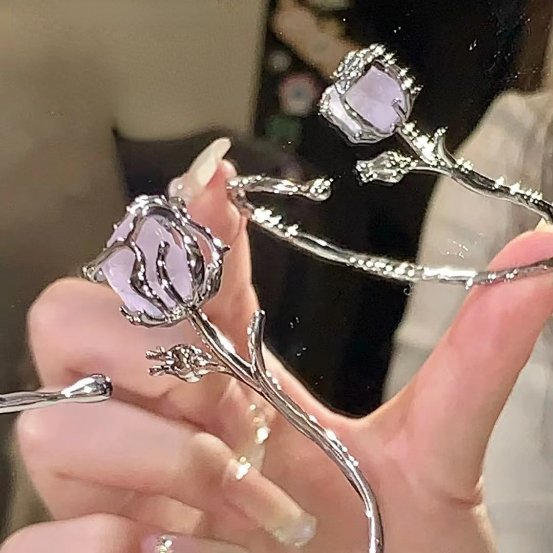 Stone Rose Adjustable Bracelet - Heartzcore Heartzcore