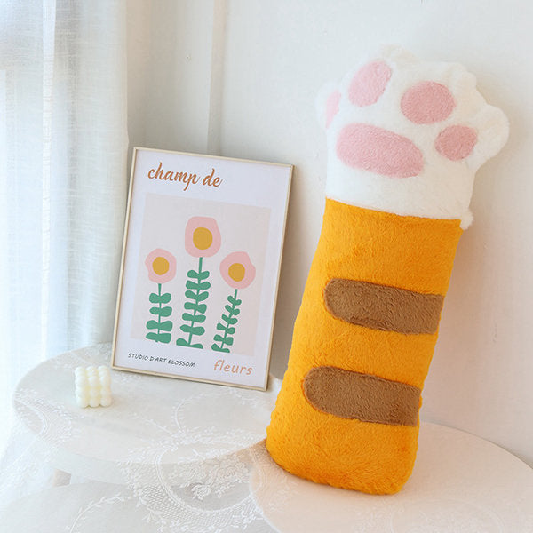 Cat Paw Long Throw Pillow MK Kawaii Store
